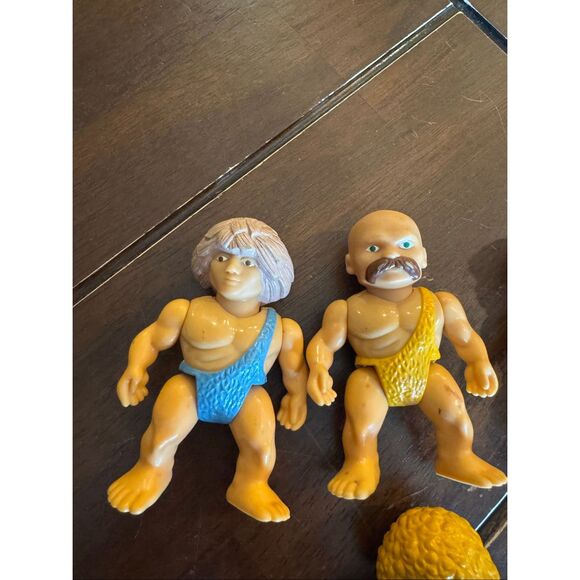 Vintage 1987 Playskool definitely dinosaurs, baby caveman bundle of four - Picture 2 of 5
